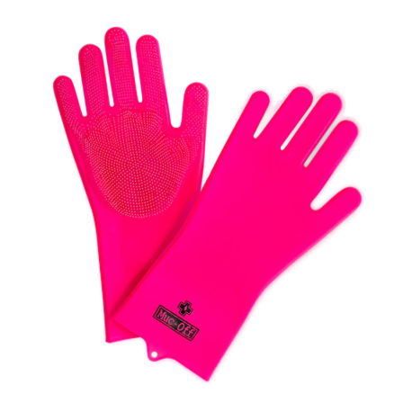 Nástroj pro údržbu kola MUC-OFF-Deep Scruber Gloves Pink L