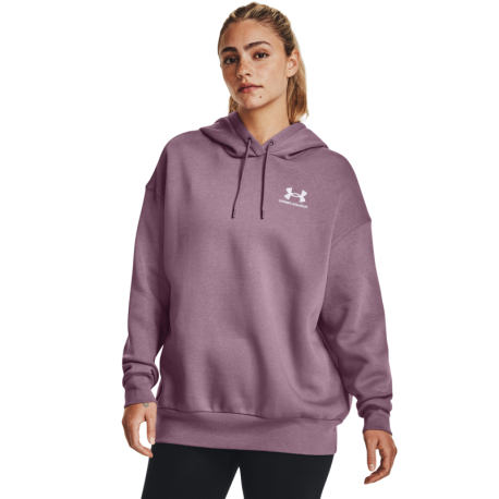 Dámská zateplená tréninková mikina s kapucí UNDER ARMOUR-Essential Fleece OS Hoodie-PPL