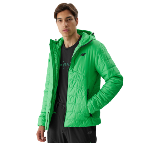 Pánská turistická bunda 4F-DOWN JACKET-AW23TDJAM245-42S-LIGHT GREEN