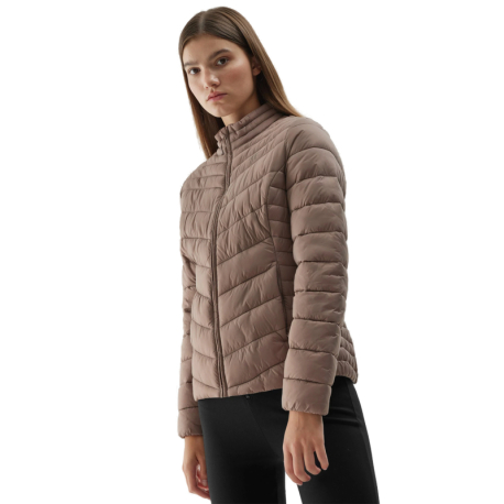 Dámská bunda 4F-DOWN JACKET-AW23TDJAF224-82S-LIGHT BROWN