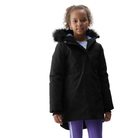 Dívčí bunda 4F JUNIOR-JACKET-JAW23TJACF106-21S-BLACK