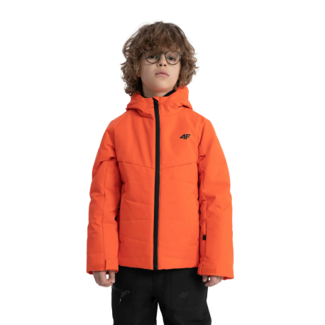 Chlapecká lyžařská bunda 4F JUNIOR-TECHNICAL JACKET-JAW23TTJAM298-70S-ORANGE