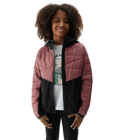 Dívčí turistická softshellová bunda 4F JUNIOR-TECHNICAL JACKET-JAW23TTJAF280-54S-PINK