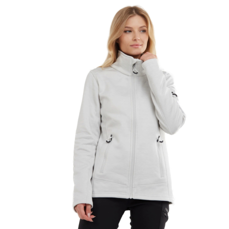 Dámská lyžařská mikina se zipem FUNDANGO-Antila Fleece Jacket-120-white heather