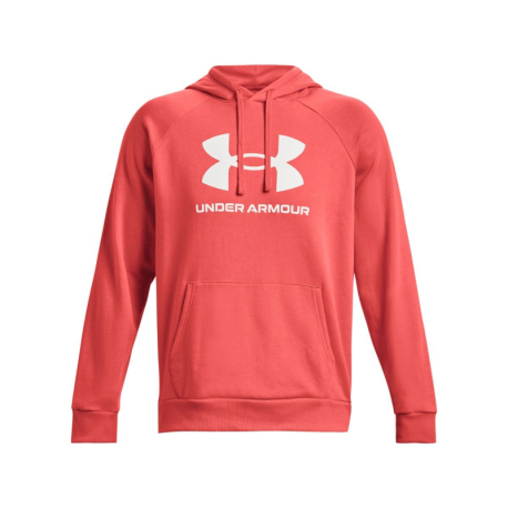 Pánska zateplená mikina s kapucňou UNDER ARMOUR-UA Rival Fleece Logo HD-RED