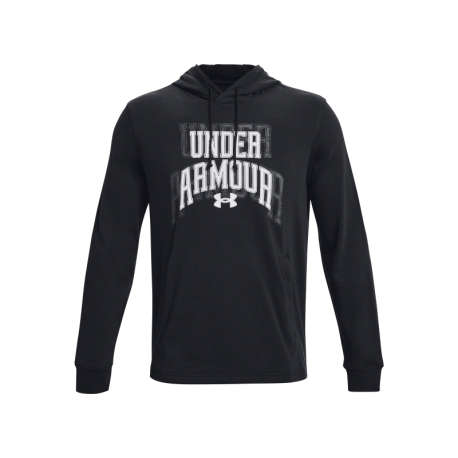 Pánska zateplená mikina s kapucňou UNDER ARMOUR-UA Rival Terry Graphic HD-BLK