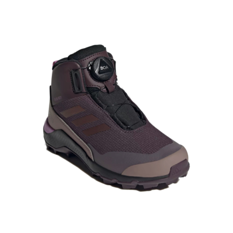 Dívčí kotníkové zimní boty ADIDAS-Terrex Winter Mid Boa Rain.RDY shadow maroon/red/lilac