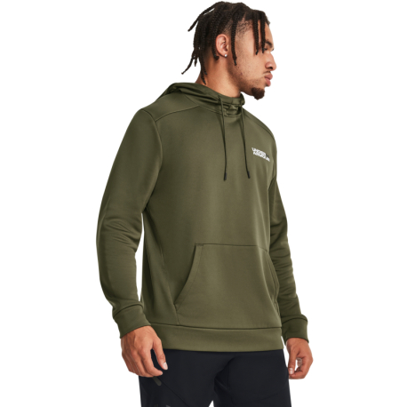 Pánska zateplená tréningová mikina s kapucňou UNDER ARMOUR-UA Armour Fleece Graphic HD-1379745-390 GRN