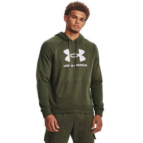 Pánska zateplená mikina s kapucňou UNDER ARMOUR-UA Rival Fleece Logo HD-GRN