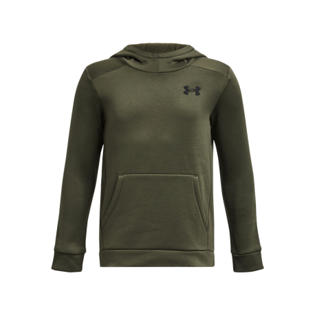 Chlapčenská zateplená mikina s kapucňou UNDER ARMOUR-UA Armour Fleece Graphic HD-GRN