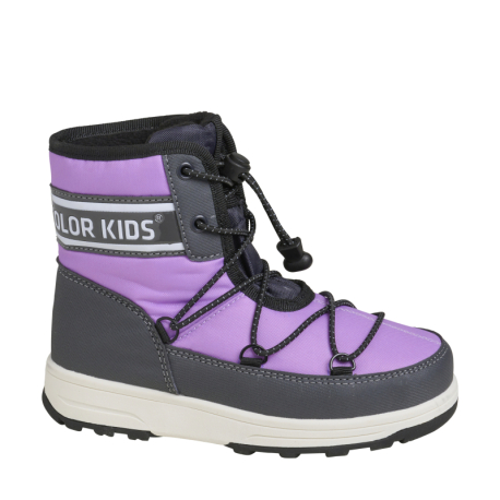 Dívčí vysoké zimní boty COLOR KIDS-Boots W. String, violet tulle