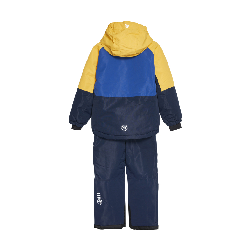 Chlapčenský set lyžiarskej bundy s nohavicami COLOR KIDS-Ski Set - Colorblock, total eclipse - 