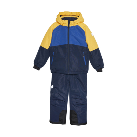 Chlapecký set lyžařské bundy s kalhotami COLOR KIDS-Ski Set - Colorblock, total eclipse