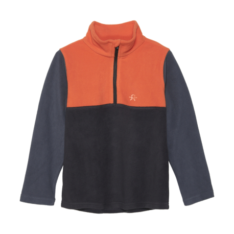 Detská lyžiarska flisová mikina COLOR KIDS-Fleece Pulli - Colorblock, orange