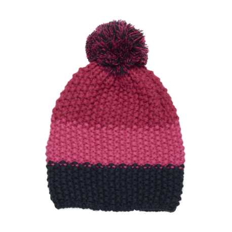 Dívčí zimní čepice COLOR KIDS-Hat - Colorblock, fuchsia purple