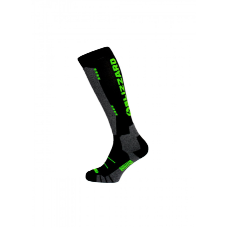 Juniorské lyžařské podkolenky (ponožky) BLIZZARD-Wool Sport Junior ski socks, black/green