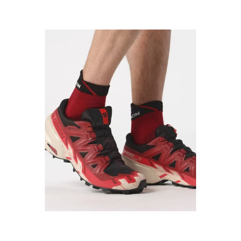 Pánská běžecká trailová obuv SALOMON-Speedcross 6 GTX black/red dalhia/poppy red - 