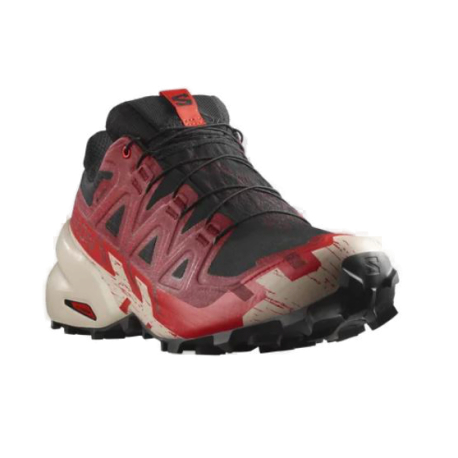 Pánska bežecká trailová obuv SALOMON-Speedcross 6 GTX black/red dalhia/poppy red