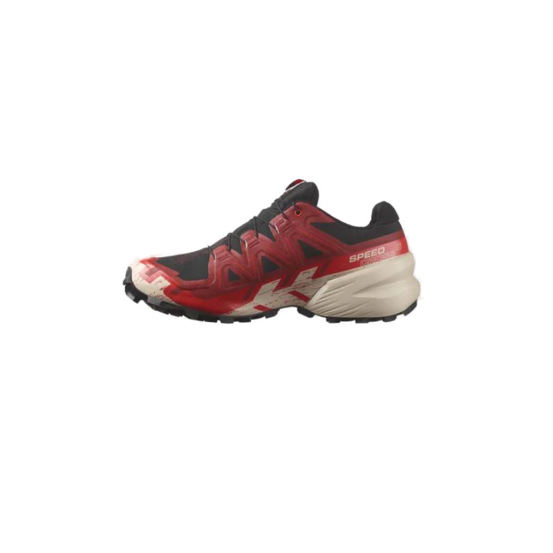 Pánská běžecká trailová obuv SALOMON-Speedcross 6 GTX black/red dalhia/poppy red - 