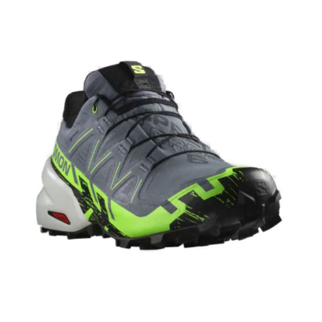 Pánská běžecká trailová obuv SALOMON-Speedcross 6 GTX flint stone/green gecko/black