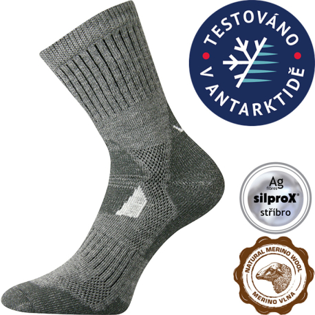 Turistické ponožky VOXX-MERINO Stabil CLIMAYARN-light grey