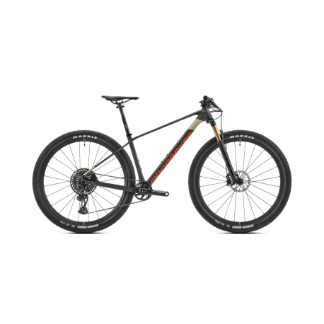 Horské kolo MONDRAKER-Podium Carbon R, translucent silver carbon/desert grey/orange