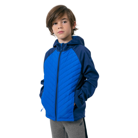 Chlapecká turistická softshellová bunda 4F JUNIOR-BOYS SOFTSHELL JSFM002-31S-NAVY 22