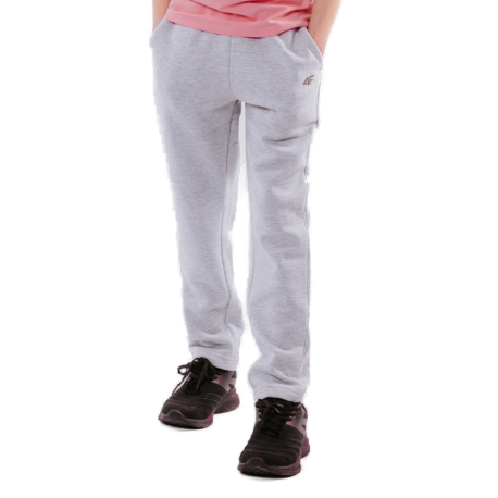 Dívčí tepláky 4F JUNIOR-GIRLS TROUSERS JSPDD002A-27M-Grey