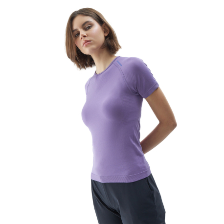 Dámské turistické triko s krátkým rukávem 4F-TSHIRT FNK-4FWSS24TFTSF738-51S-VIOLET