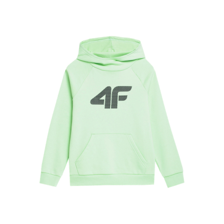 Chlapecká mikina se zipem 4F JUNIOR-SWEATSHIRT-4FJWSS24TSWSM0925-42S-LIGHT GREEN