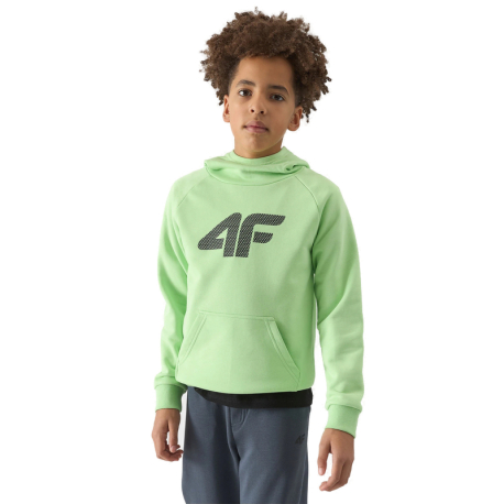 Chlapecká mikina se zipem 4F JUNIOR-SWEATSHIRT-4FJWSS24TSWSM0925-42S-LIGHT GREEN