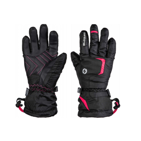 Juniorské lyžiarske rukavice BLIZZARD-Reflex junior ski gloves, black/pink