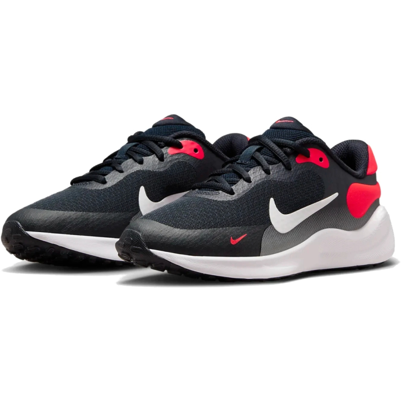 Chlapecká sportovní obuv (tréninková) NIKE-Revolution 7 dark obsidian/bright crimson/black/white - 