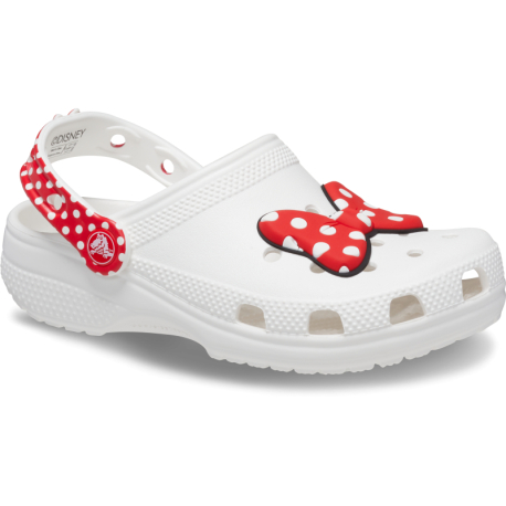 Dívčí kroksy (rekreační obuv) CROCS-Disney Minnie Mouse Classic Clog T white/red