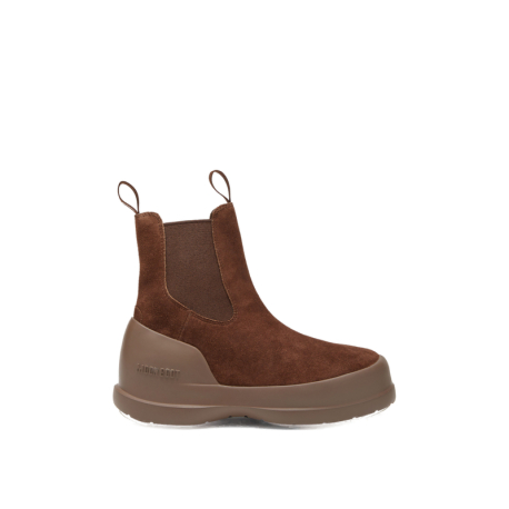 Vysoké zimní boty MOON BOOT-MB LUNA CHELSEA SUEDE -M004 BROWN