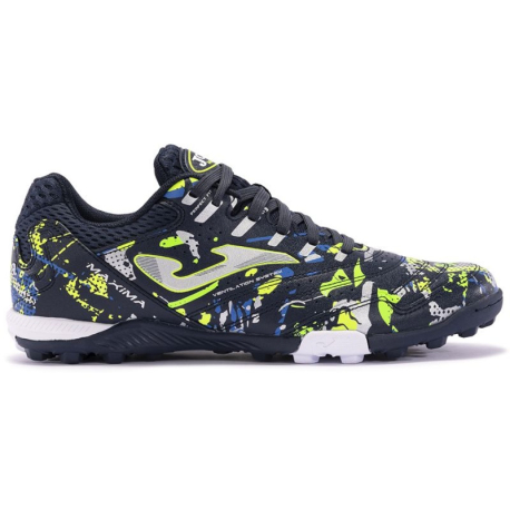 Pánské fotbalové kopačky turfy JOMA-Maxima M TF navy blue/fluorescent yellow