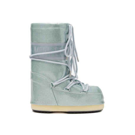 Juniorské vysoké zimní boty MOON BOOT-MB ICON JR GLITTER-F001 LIGHT BLUE