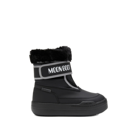 Juniorské vysoké zimné topánky MOON BOOT-MB JR PARK STRAP-JR-N001 BLACK