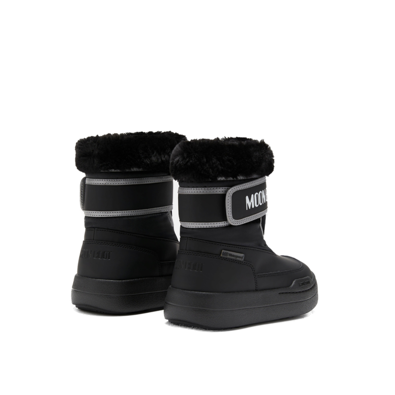 Juniorské vysoké zimní boty MOON BOOT-MB JR PARK STRAP-JR-N001 BLACK - 