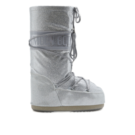 Dětské vysoké zimní boty MOON BOOT-ICON GLITTER, 002 silver