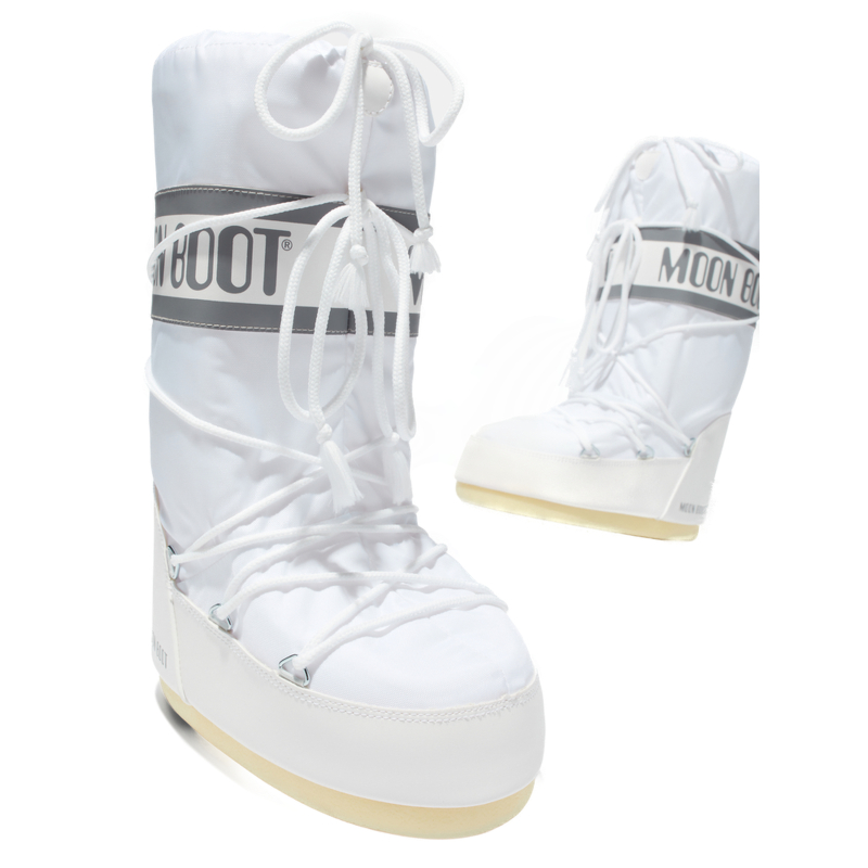 Dámské vysoké zimní boty MOON BOOT-MB ICON NYLON-A001 WHITE - 