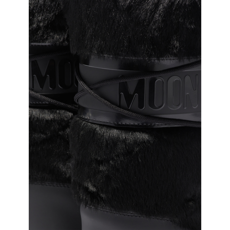 Dámské vysoké zimní boty MOON BOOT-MB ICON FAUX FUR -N001 BLACK - 