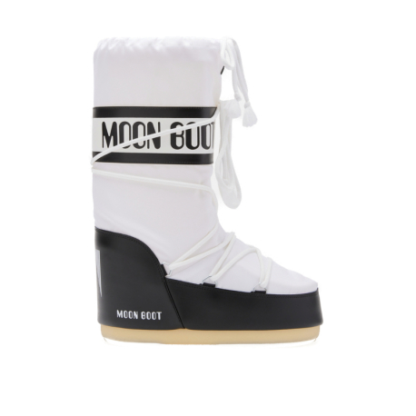 Dámske vysoké zimné topánky MOON BOOT-MB ICON NYLON-NA02 BLACK/WHITE