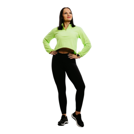 Dámská běžecká mikina s 1/2 zipem ANTA-Knit Track Top-862225702-1-SS22_Q2-Fluorescent Green