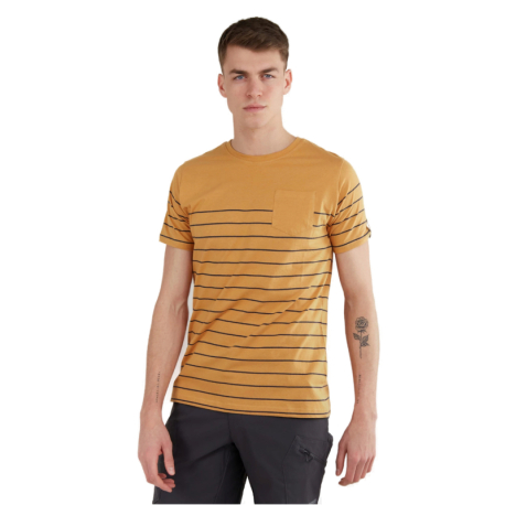 Pánské triko s krátkým rukávem FUNDANGO-Jaggy Pocket T-shirt-614-cinnamon