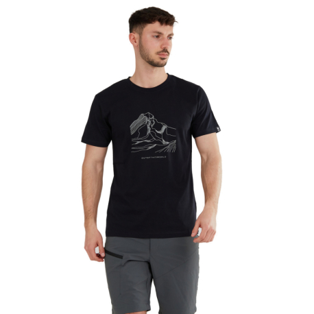 Pánské turistické triko s krátkým rukávem FUNDANGO-Legend T-shirt-890-black