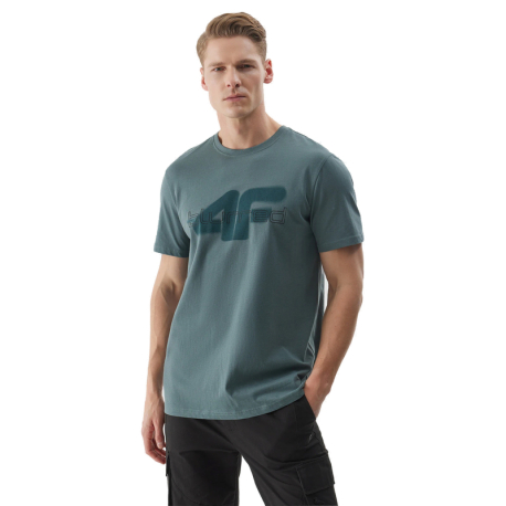 Pánské triko s krátkým rukávem 4F-TSHIRT-WSS24TTSHM1317-44S-OLIVE