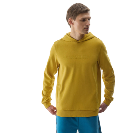 Pánská mikina s kapucí 4F-SWEATSHIRT-WSS24TSWSM0948-71S-YELLOW