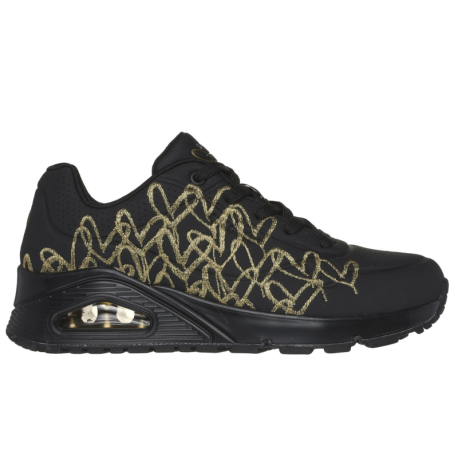 Dámská rekreační obuv SKECHERS-Uno Golden Heart black/gold