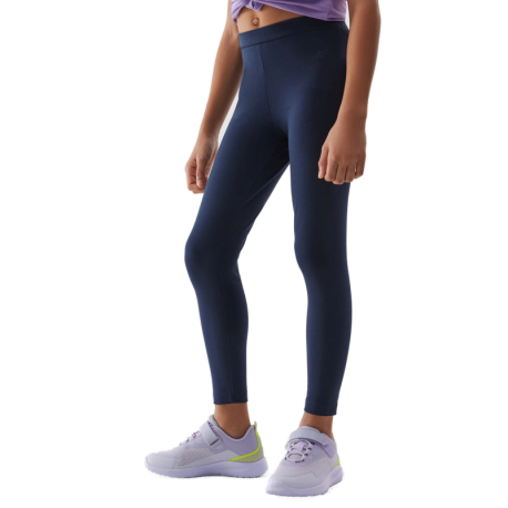 Dívčí legíny 4F JUNIOR-TIGHTS-4FJWSS24TTIGF130-31S-NAVY